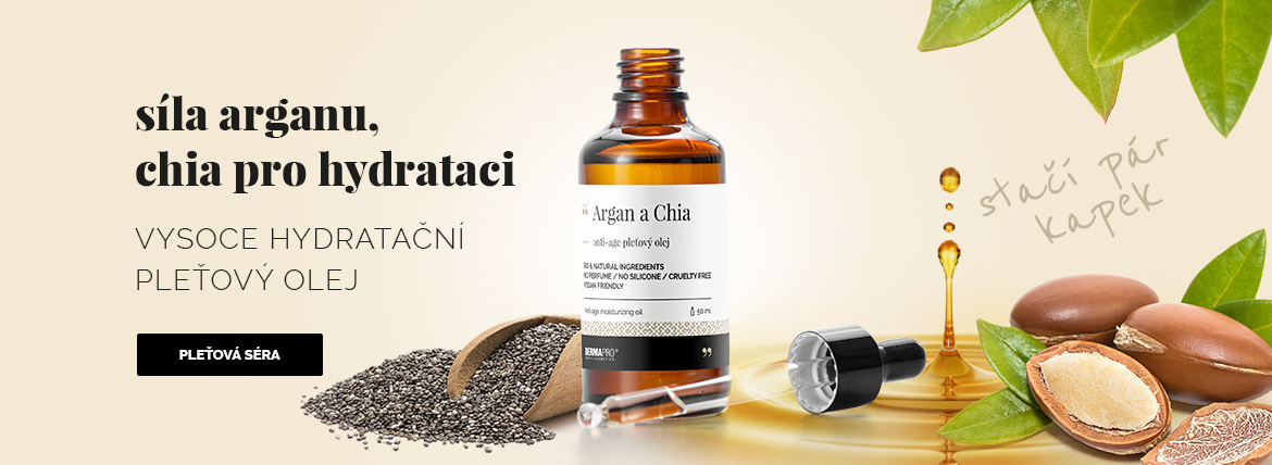 Argan a Chia, anti-age pleťový olej