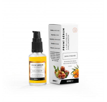 2% BIO hyaluron první sérum, Jojoba & Rakytník 